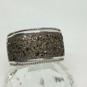 Brighton crystal melles wide bangle bracelet